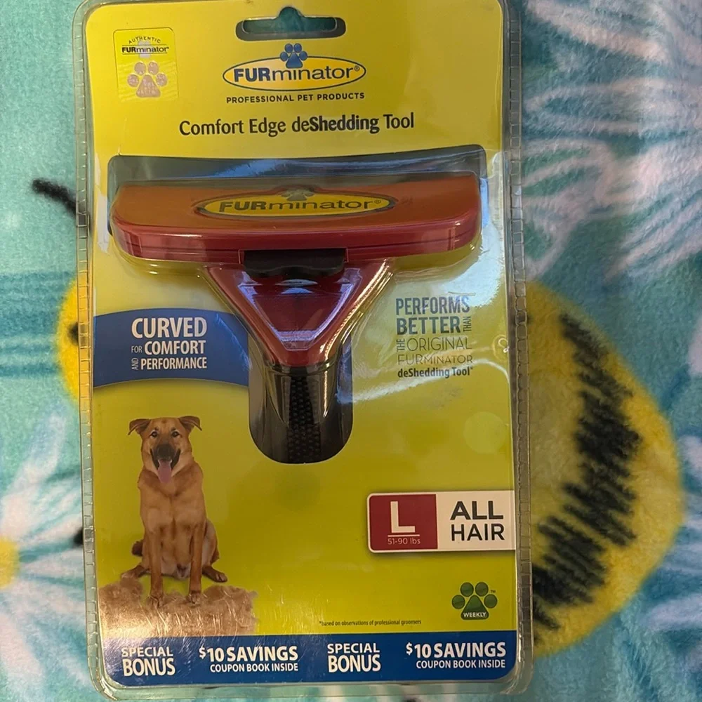 Terminator dog shedding tool curved size large